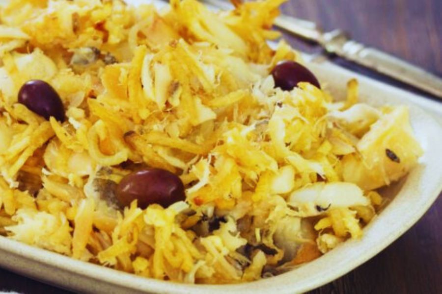 Bacalhau à Brás Low Carb