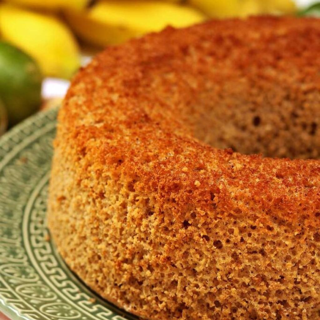 Bolo de Banana com Aveia Sem Açúcar