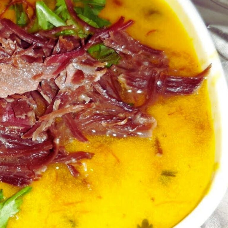 Caldo de Abóbora com Carne Seca