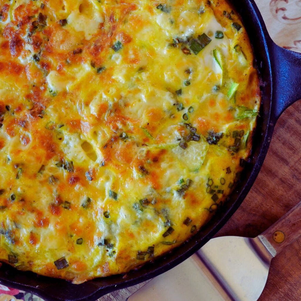 Omelete com Abobrinha e Queijo