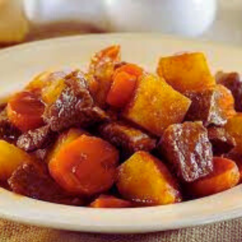 Ensopado de Carne com Batata-Doce e Cenoura