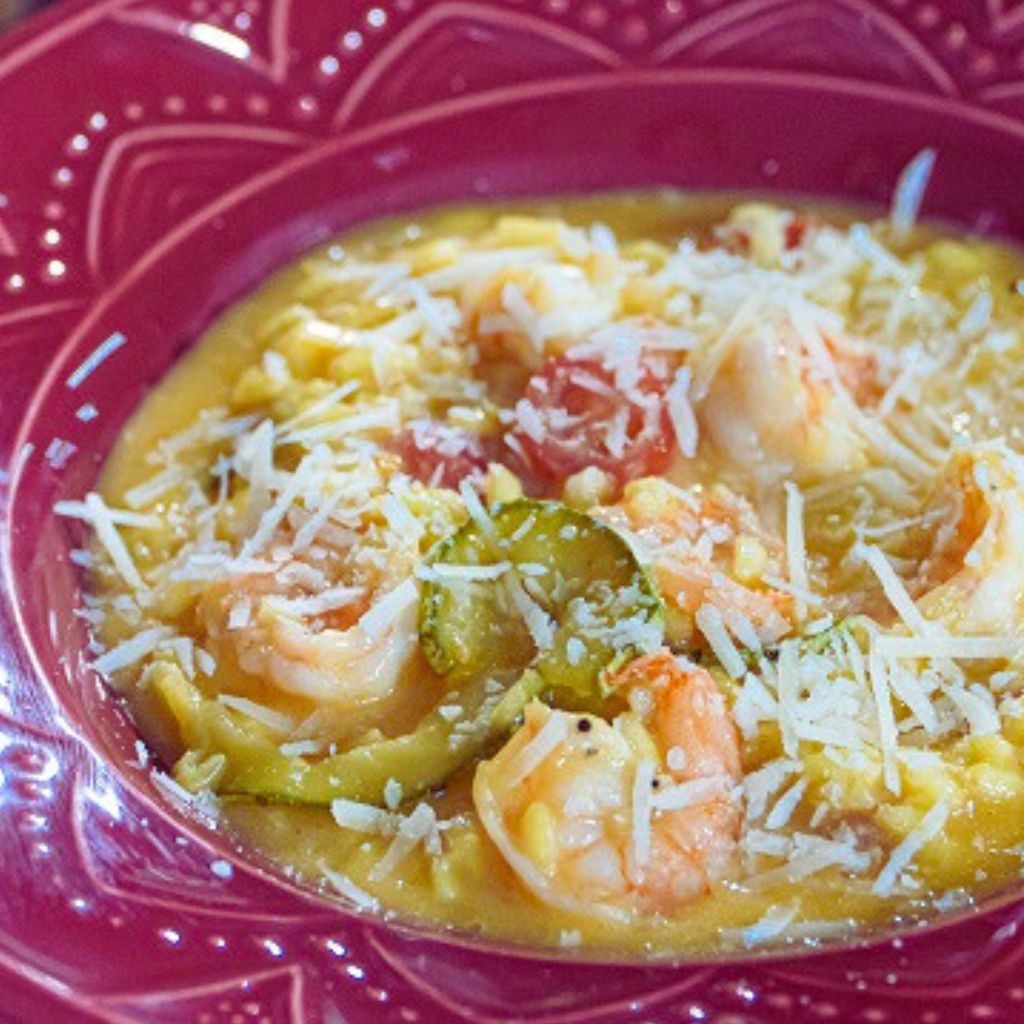 Risoto de Camarão com Abobrinha