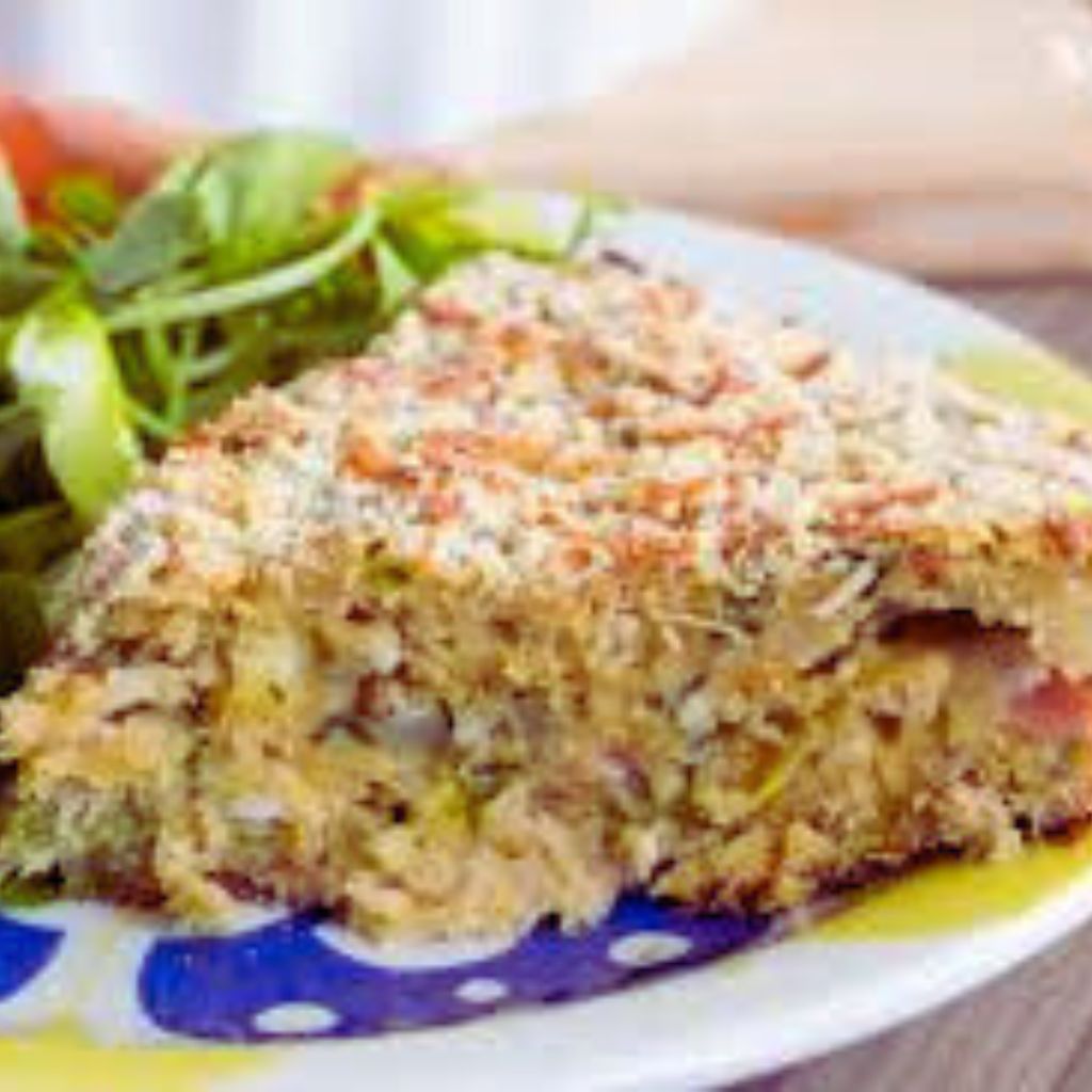 Torta de Abobrinha com Frango e Queijo