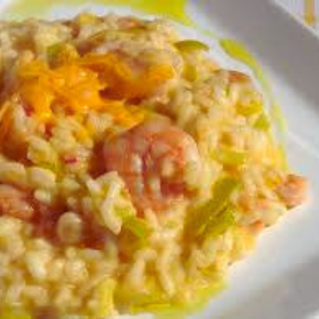 Risoto de Camarão com Alho-Poró